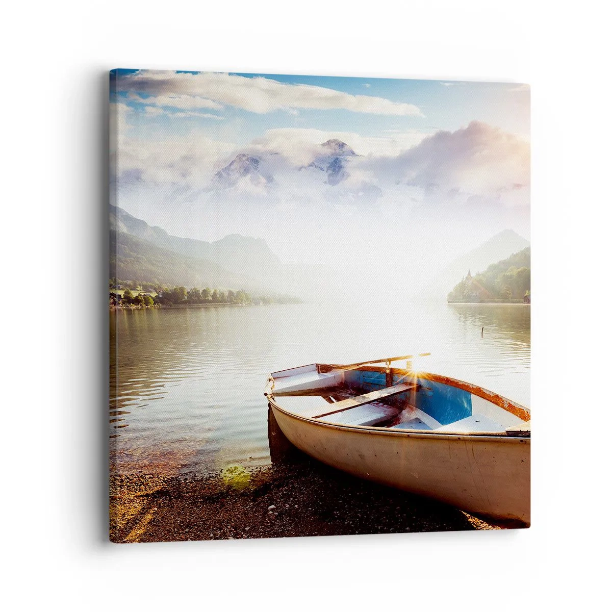 Schilderen op canvas - Bij het grote en heldere water - 40x40 cm