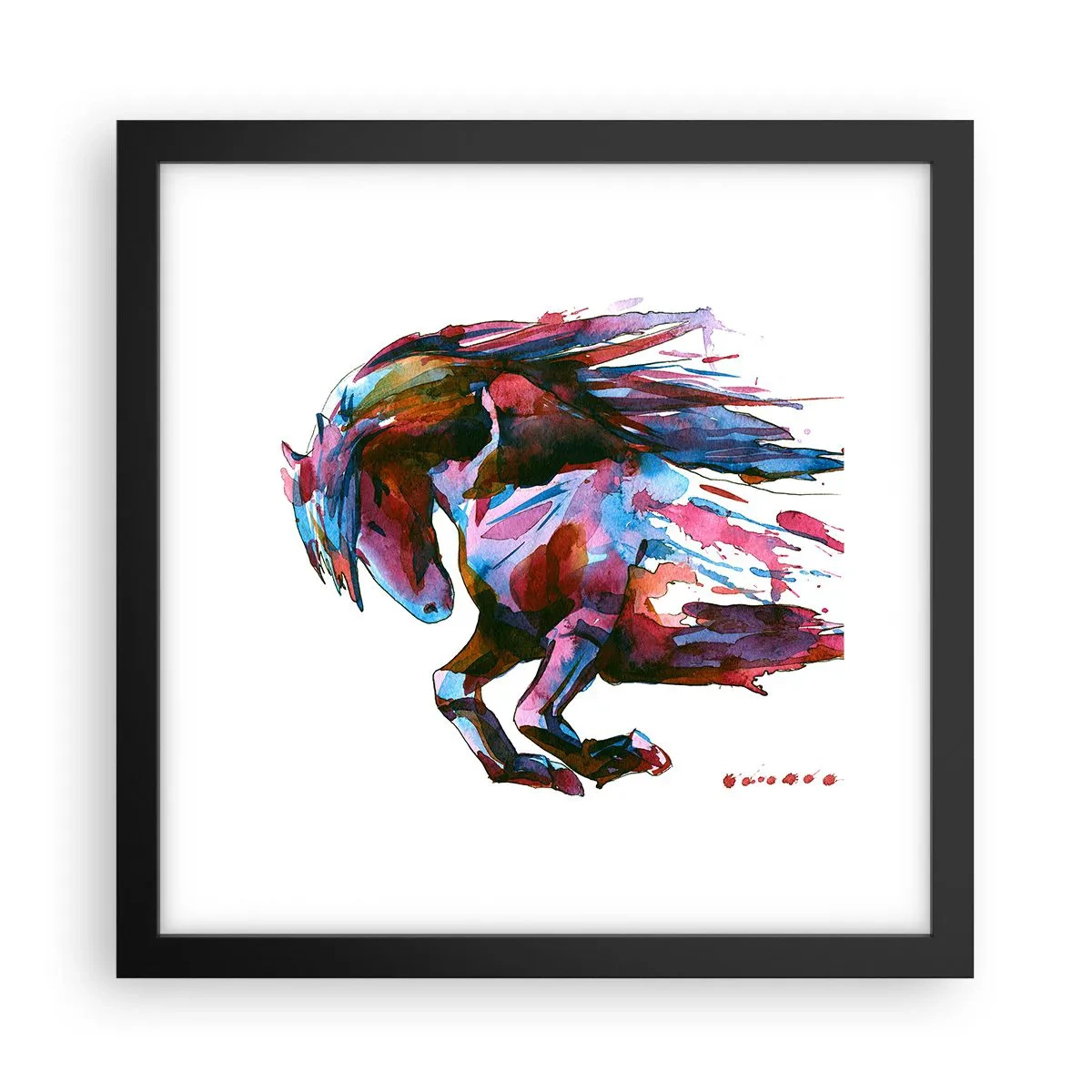 Poster in een zwarte lijst - In vervoering - 30x30 cm