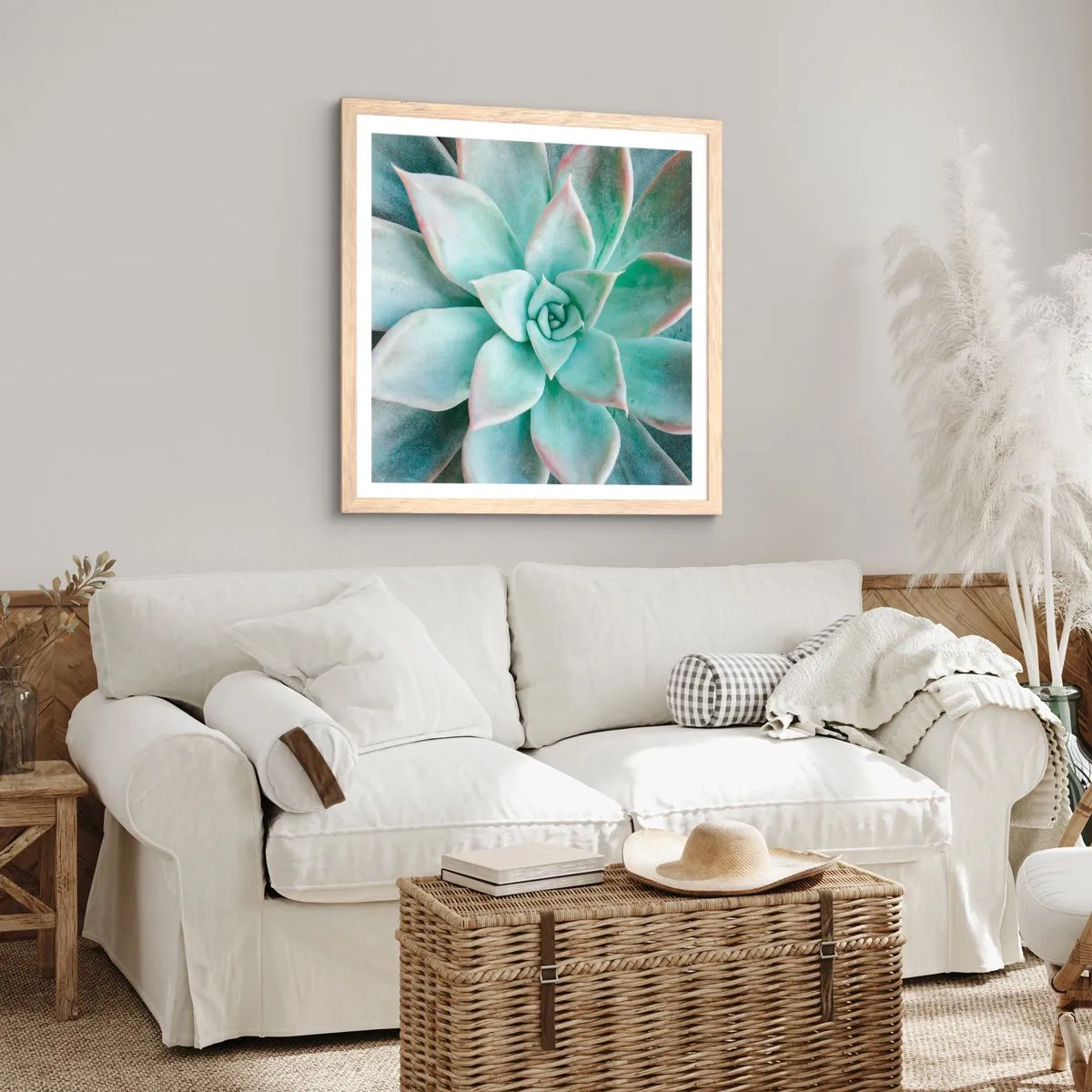 Een poster in een licht eiken lijst - Het hart van de woestijn - 30x30 cm