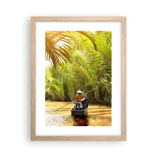 Een poster in een licht eiken lijst - Een palmravijn langs - 30x40 cm