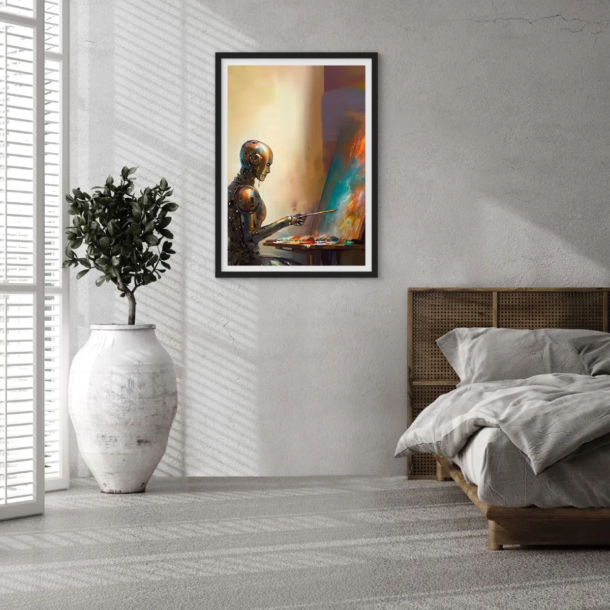 Poster in een zwarte lijst - De kunst van de toekomst - 30x40 cm