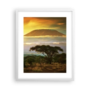 Poster in een witte lijst - Een reizigersdroom - 40x50 cm