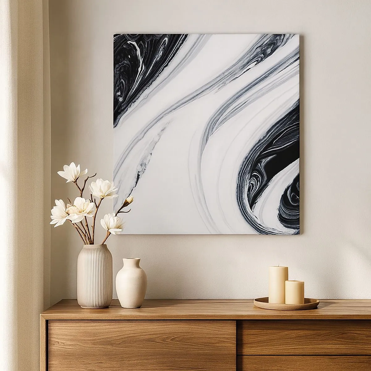 Schilderen op canvas - Een combinatie van tegenstellingen - 30x30 cm