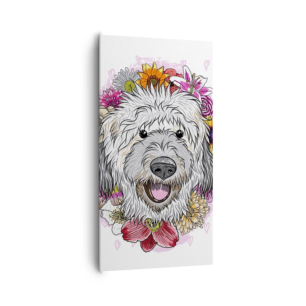 Schilderen op canvas - Puppy vreugde - 65x120 cm