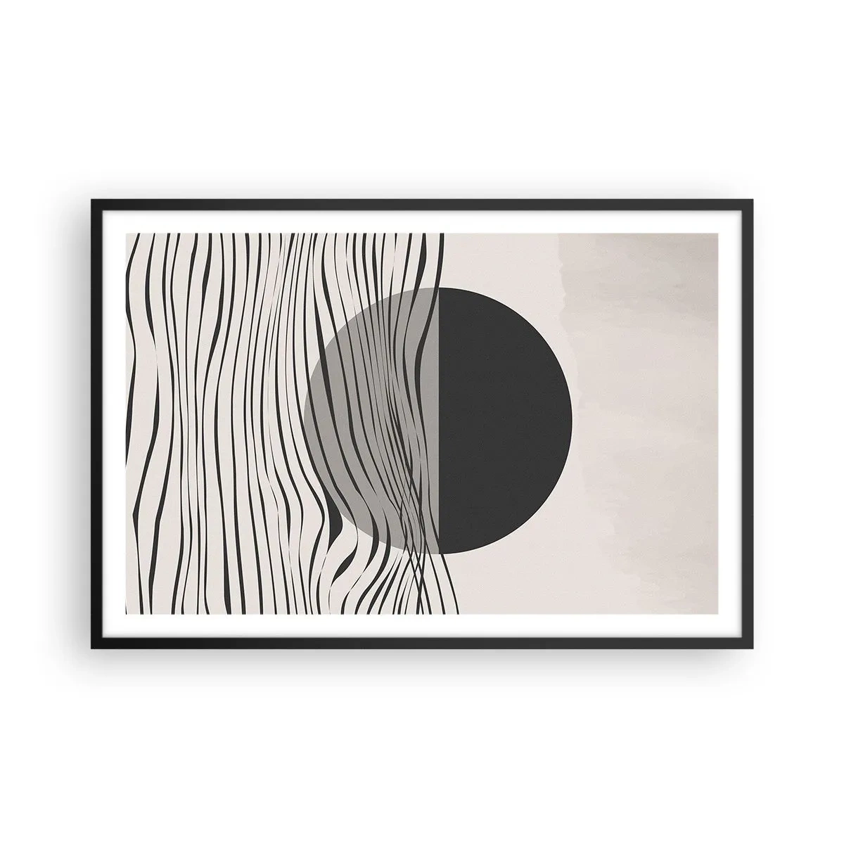 Poster in een zwarte lijst - Halve compositie - 91x61 cm