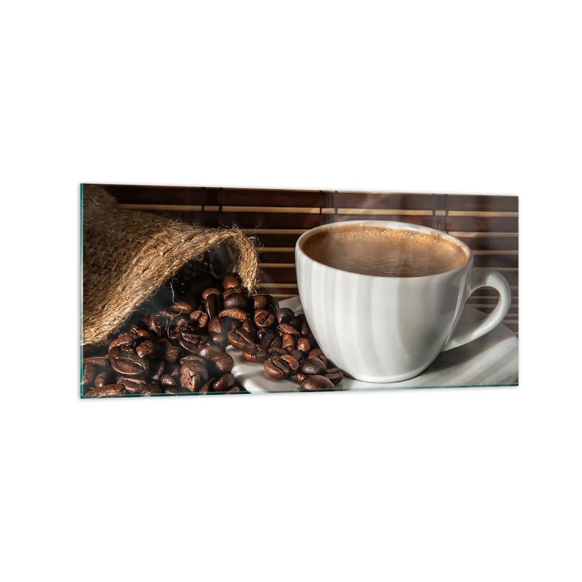 Schilderen op glas - De zwartheid van steenkool, de helderheid van barnsteen - 120x50 cm