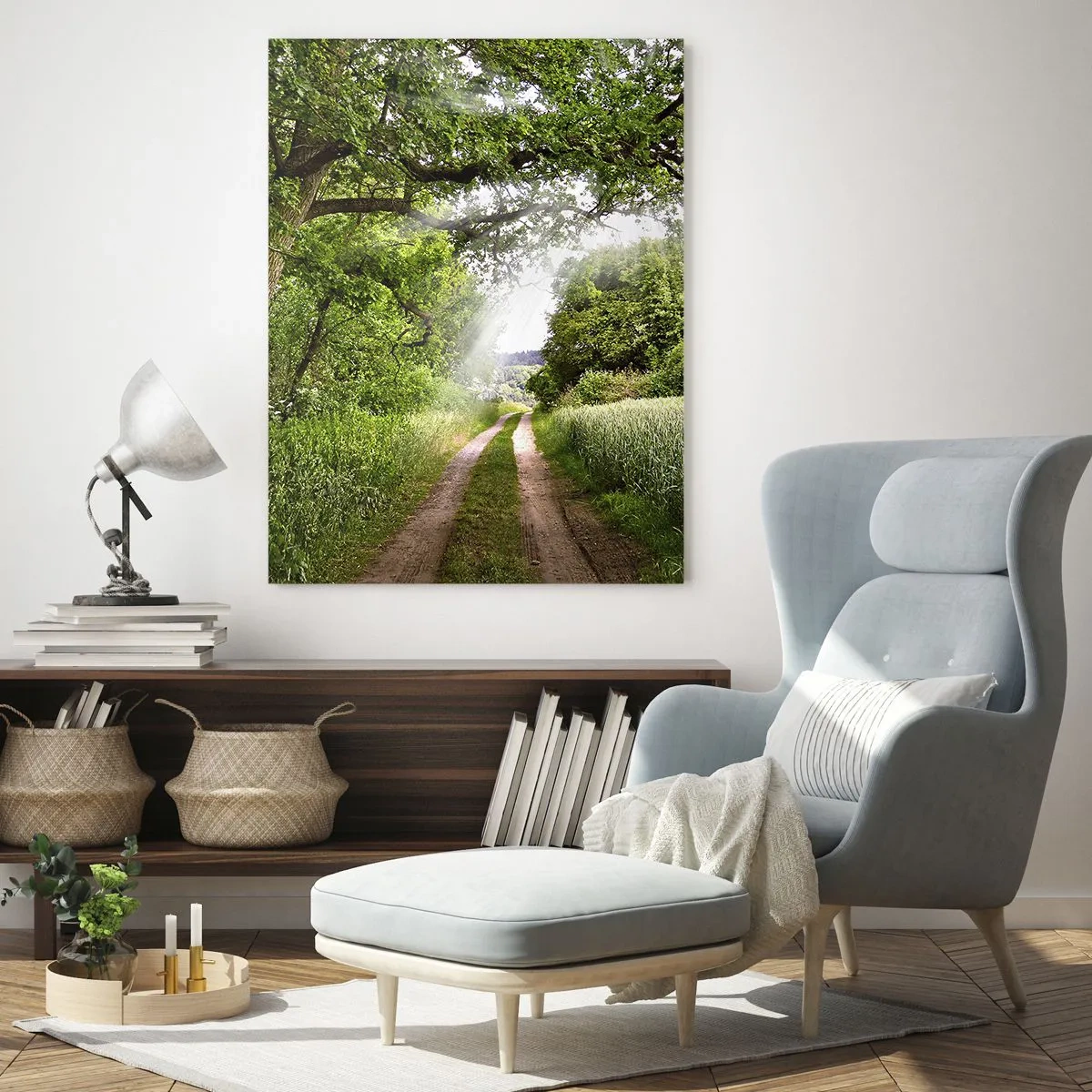 Schilderen op glas - Et in Arcadia ego - 80x120 cm