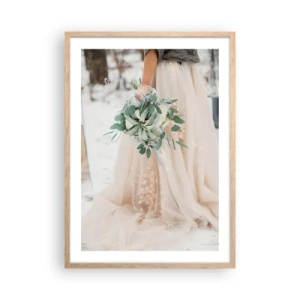 Een poster in een licht eiken lijst - En ze leefden nog lang en gelukkig - 50x70 cm