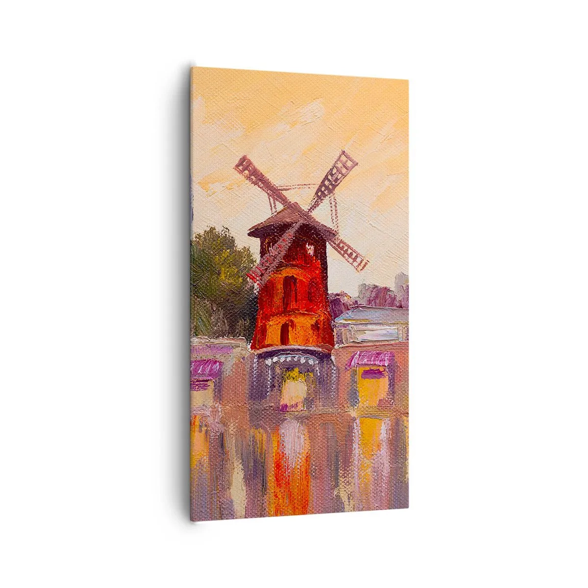 Schilderen op canvas - Parijse iconen – Moulin Rouge - 65x120 cm
