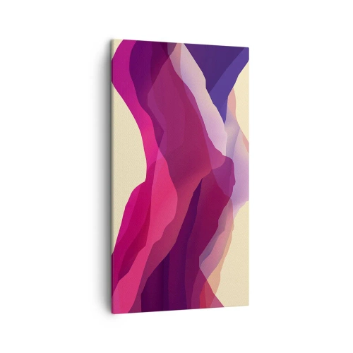 Schilderen op canvas - Paarse golven - 45x80 cm