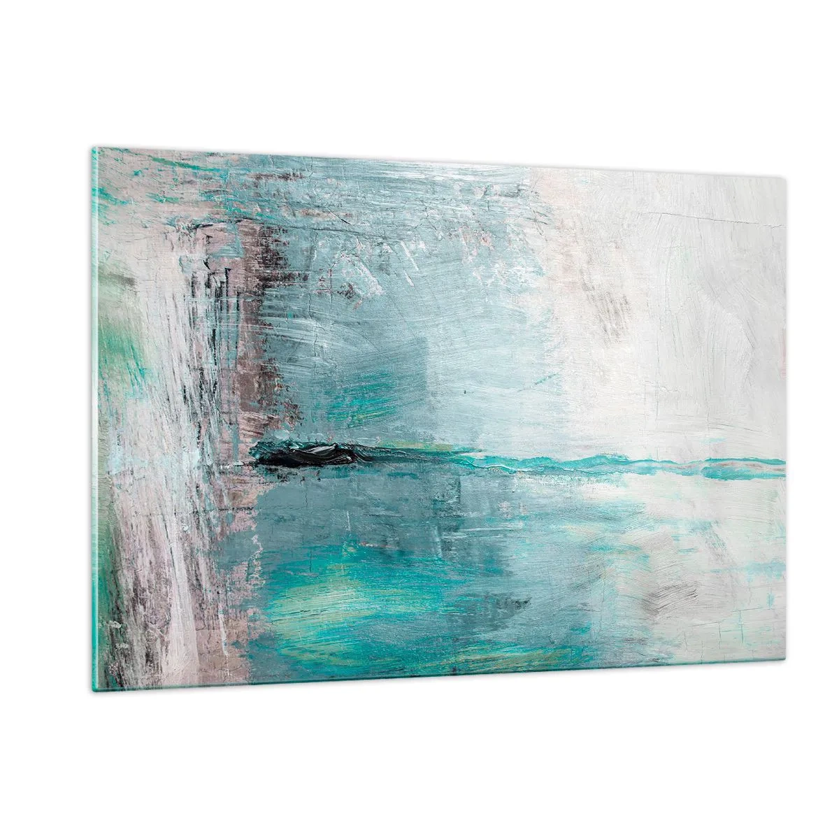 Schilderen op glas - Horizontaal in blauw - 120x80 cm