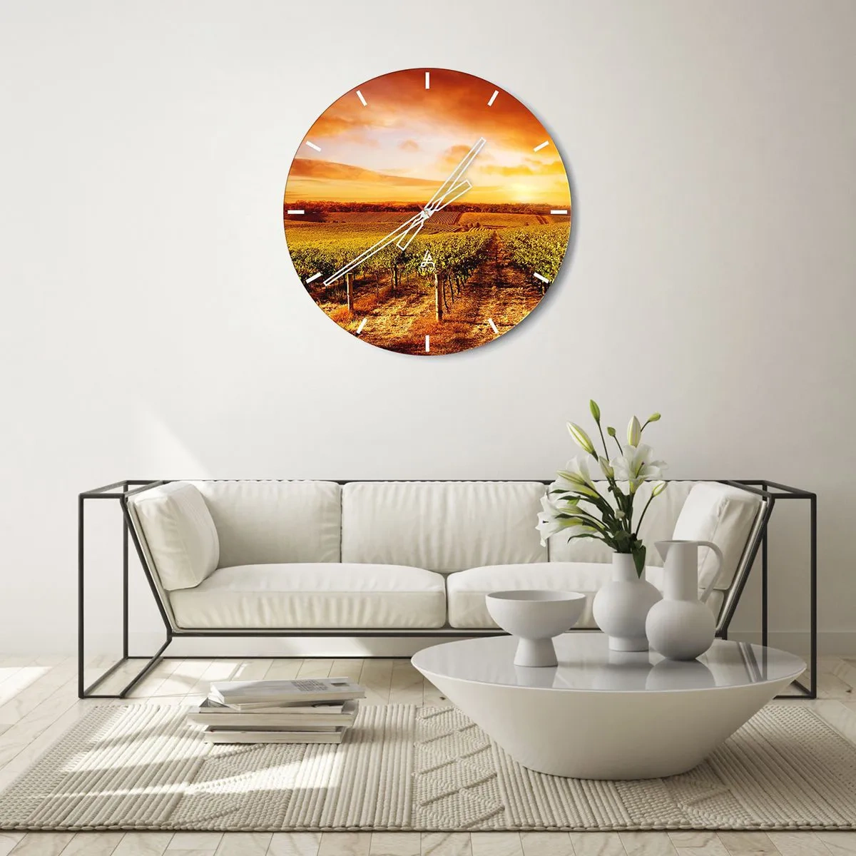Wandklok - Klok - Licht fruitig met een vleugje zonneschijn - 30x30 cm