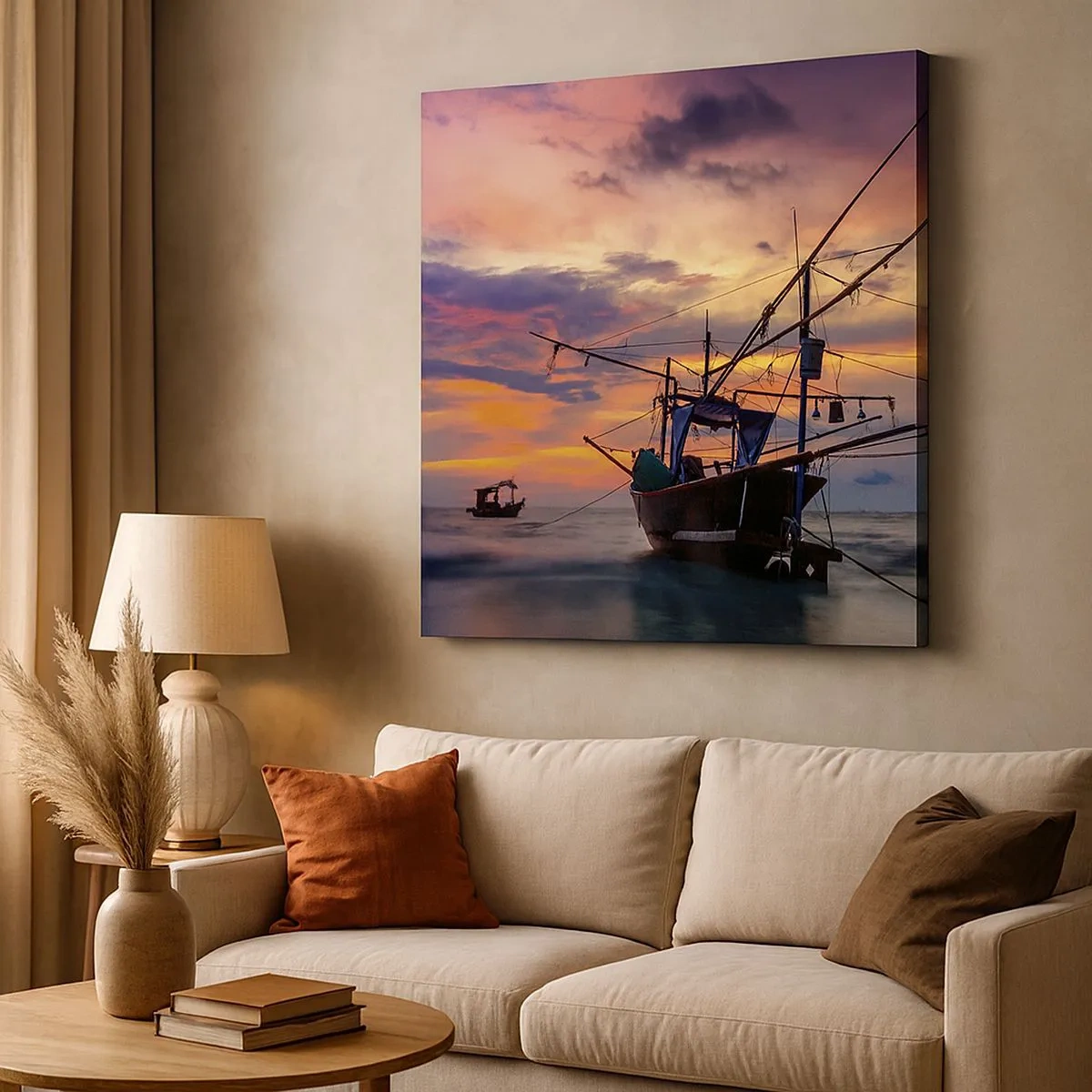 Schilderen op canvas - Exotische avond - 30x30 cm