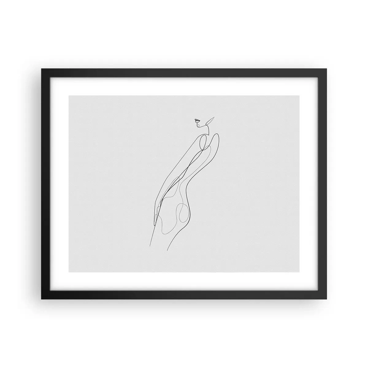Poster in een zwarte lijst - Gewoon een belofte - 50x40 cm