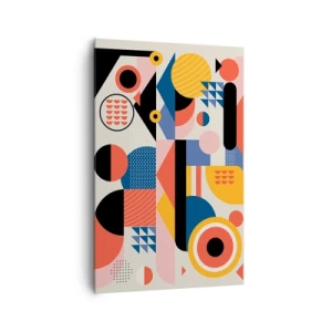 Schilderen op canvas - Compositie: speel rond - 80x120 cm