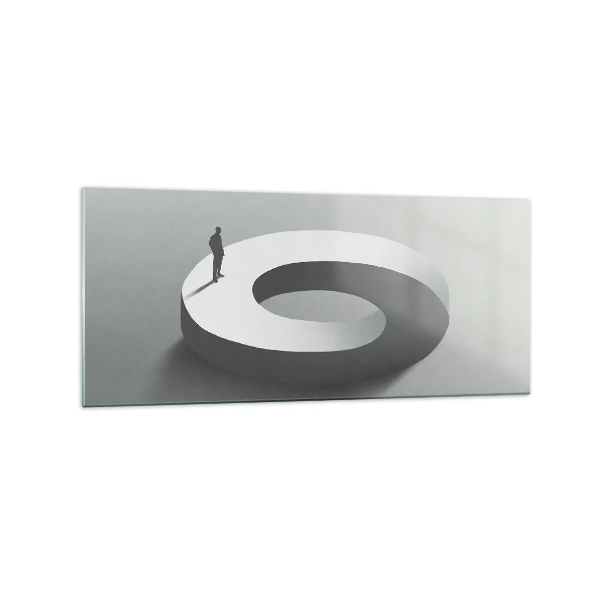 Schilderen op glas - En wees hier slim - 120x50 cm