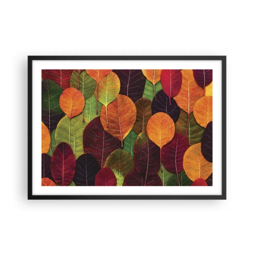Poster in een zwarte lijst - Herfst mozaïek - 70x50 cm