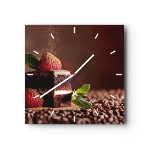 Wandklok - Klok - Het leven is zoet - 40x40 cm