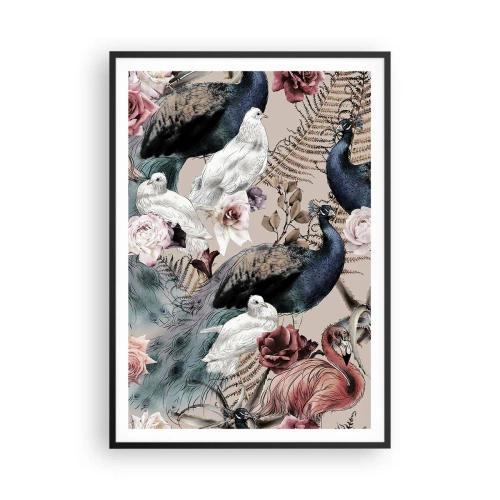 Poster in een zwarte lijst - In de paleistuin - 70x100 cm