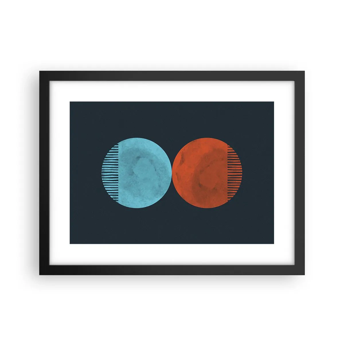 Poster in een zwarte lijst - Alleen geometrie? - 40x30 cm