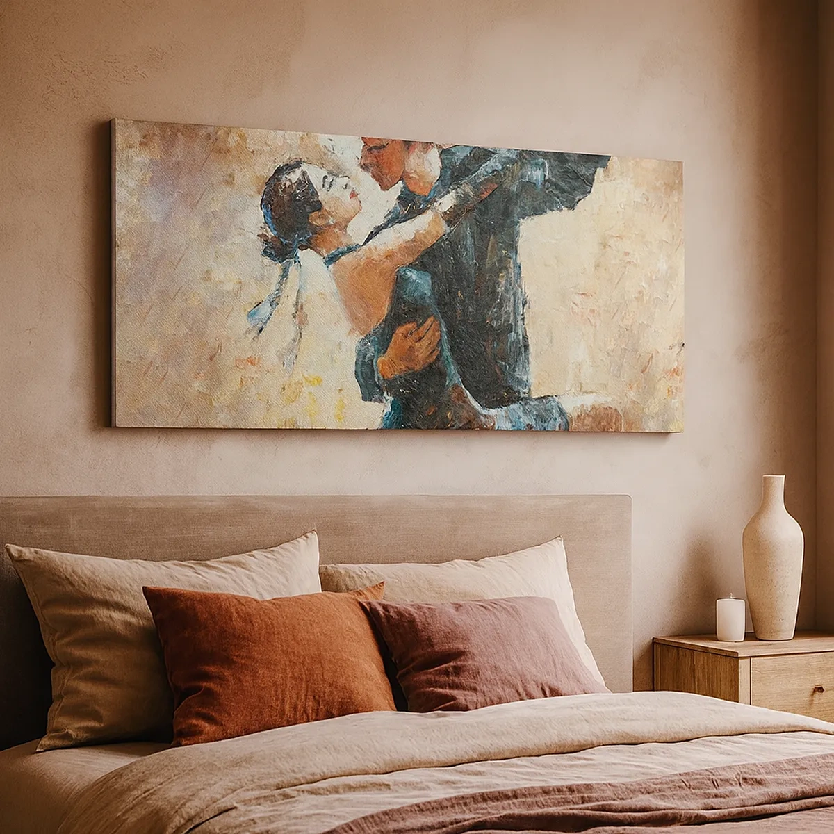 Schilderen op canvas - A la Rudolf Valentino - 30x30 cm