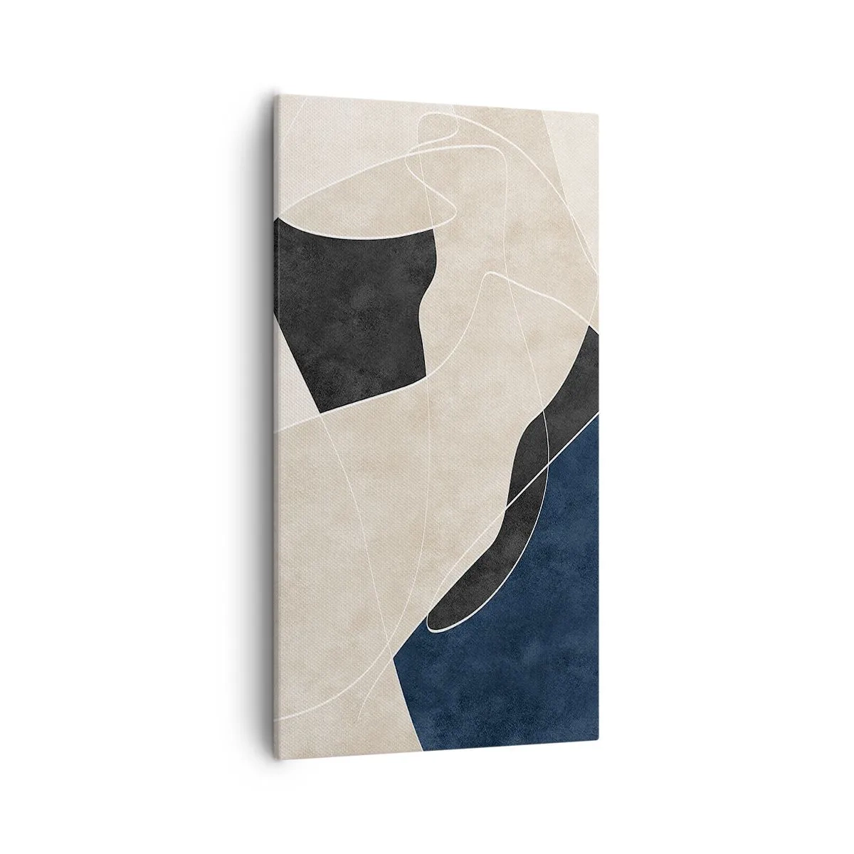 Schilderen op canvas - Abstracte compositie – kleurcontrast - 55x100 cm