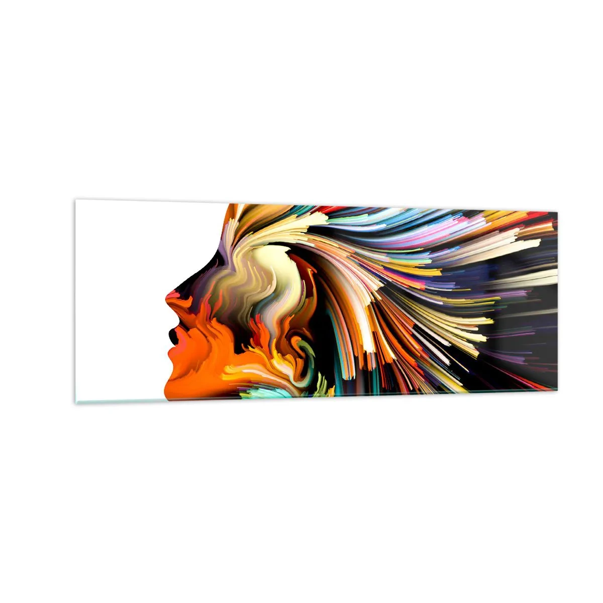 Schilderen op glas - Een explosie van verbeelding - 140x50 cm