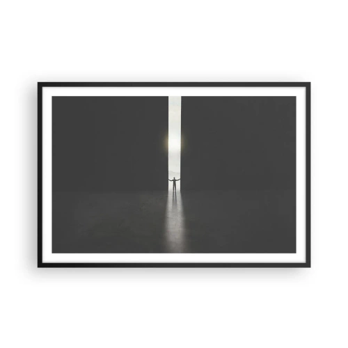 Poster in een zwarte lijst - Een stap naar een mooie toekomst - 91x61 cm