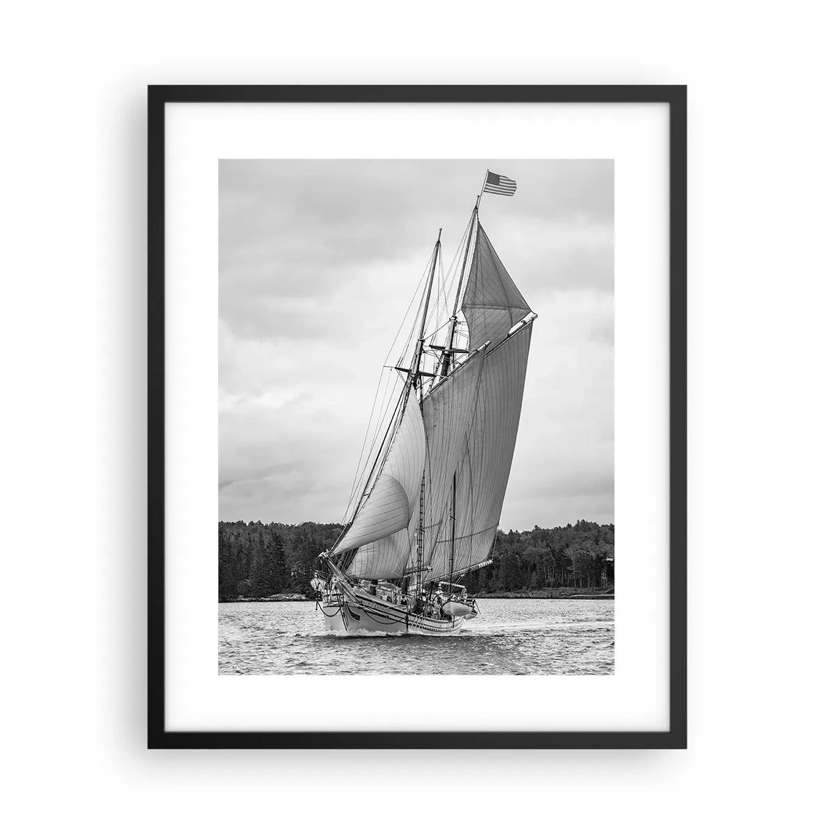 Poster in een zwarte lijst - Broeders van de wind - 40x50 cm