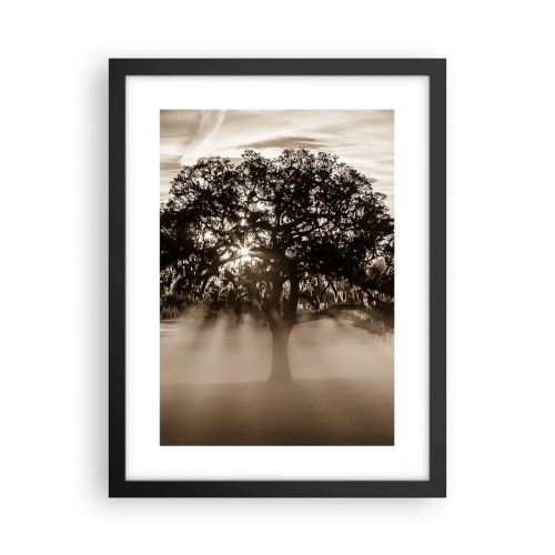 Poster in een zwarte lijst - Boom van goede kennis alleen - 30x40 cm