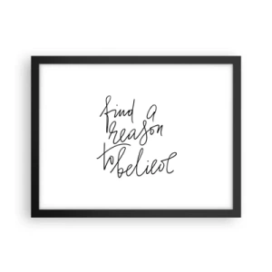 Poster in een zwarte lijst - Het is mogelijk - 40x30 cm