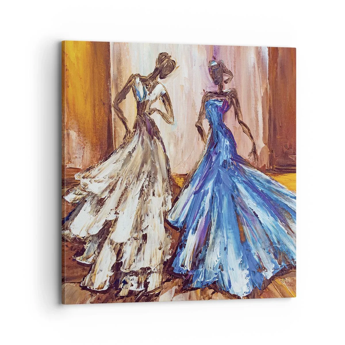 Schilderen op canvas - Een dankbaar duo - 70x70 cm