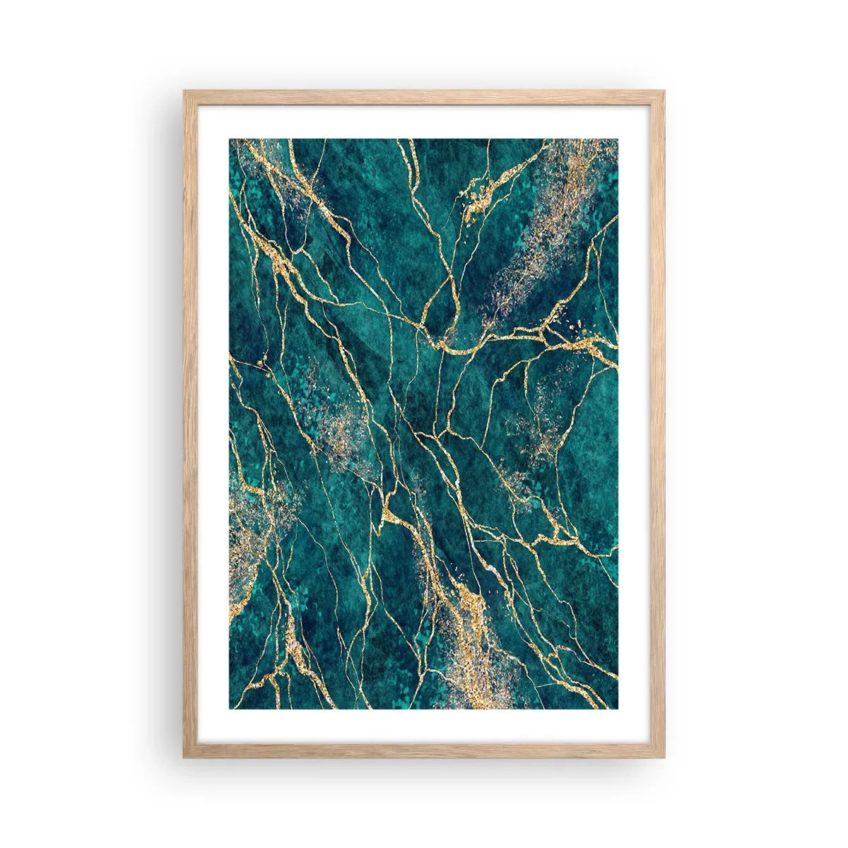 Een poster in een licht eiken lijst - Goudmijn - 50x70 cm