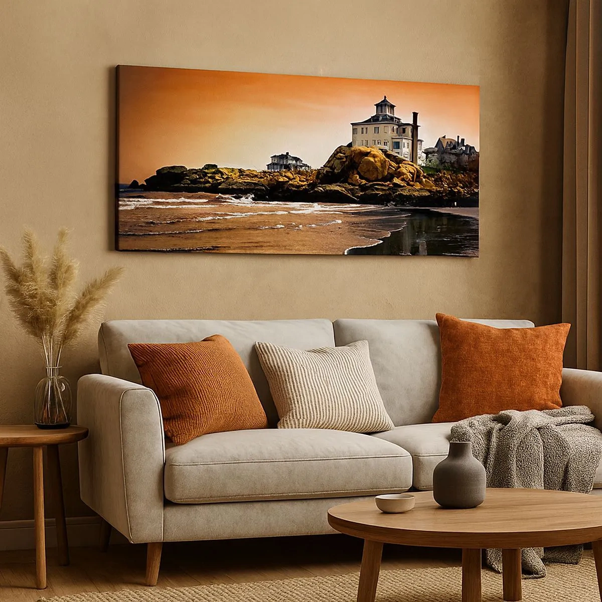 Schilderen op canvas - Westkust elegantie - 100x40 cm