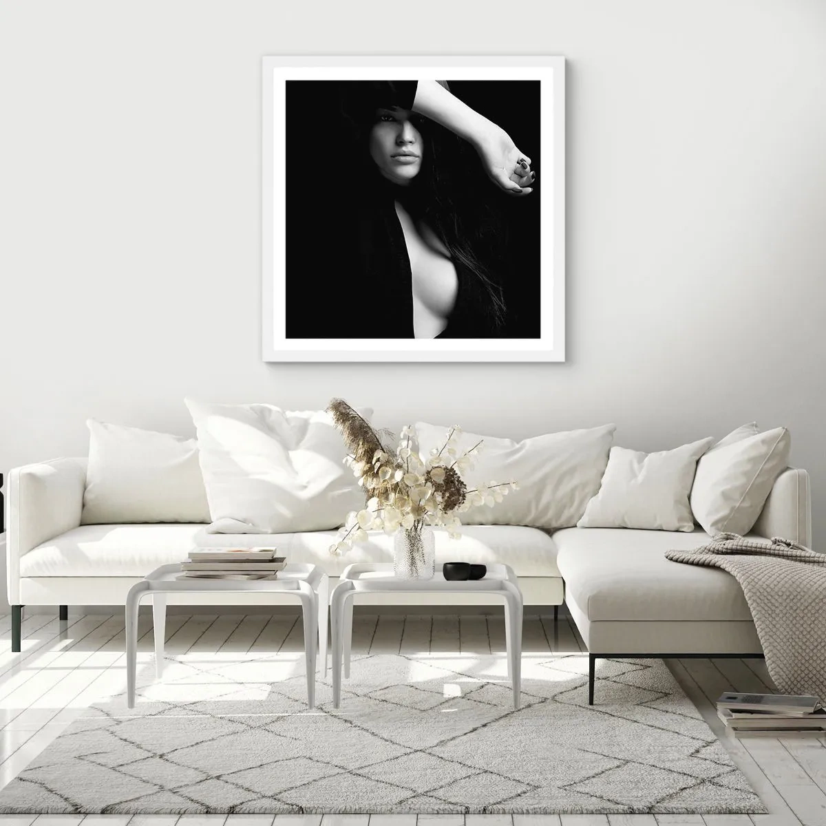 Poster in een witte lijst - Verleidingsschool - 40x40 cm