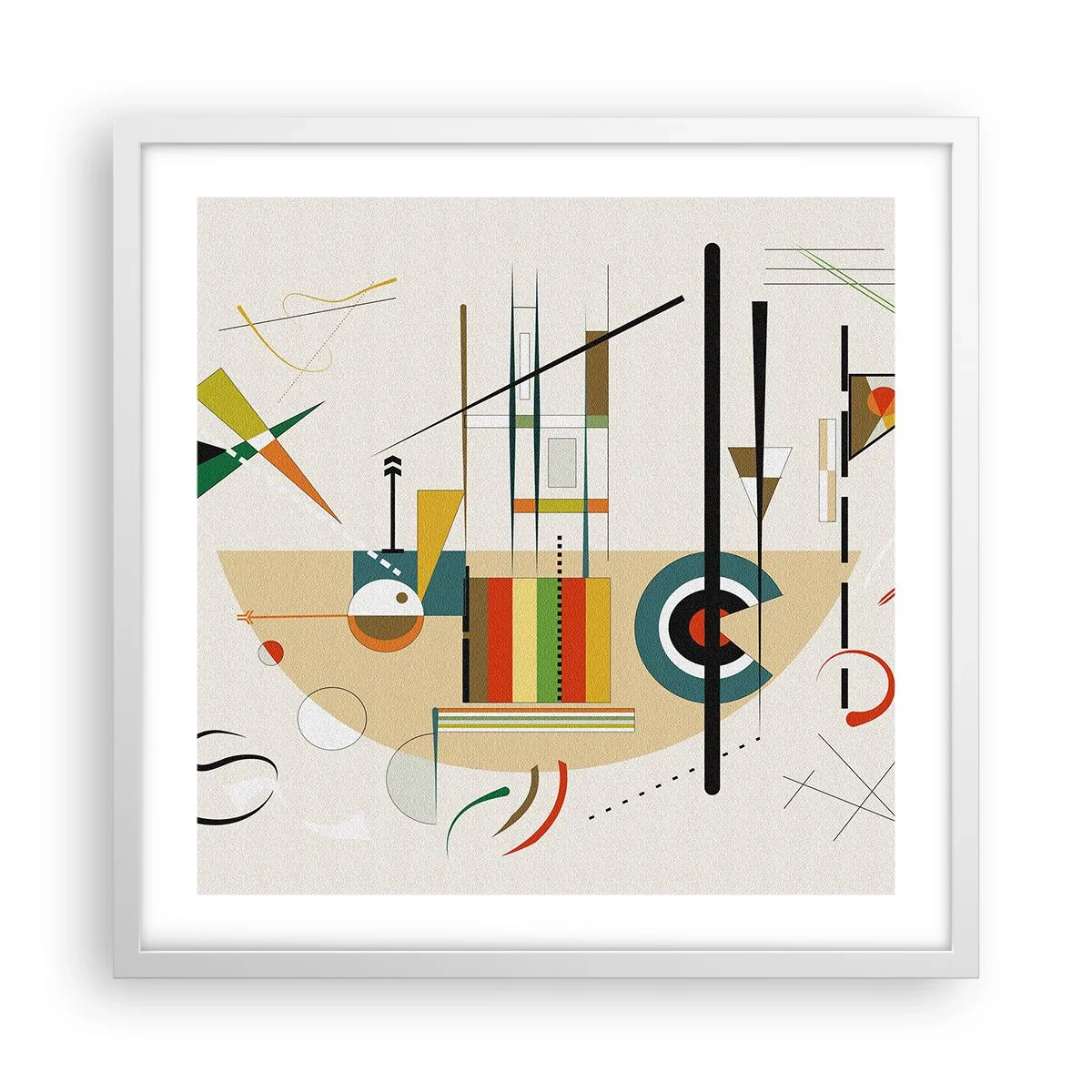 Poster in een witte lijst - En de wereld lacht - 50x50 cm