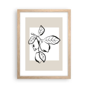 Een poster in een licht eiken lijst - Waar de citroen rijpt... - 30x40 cm