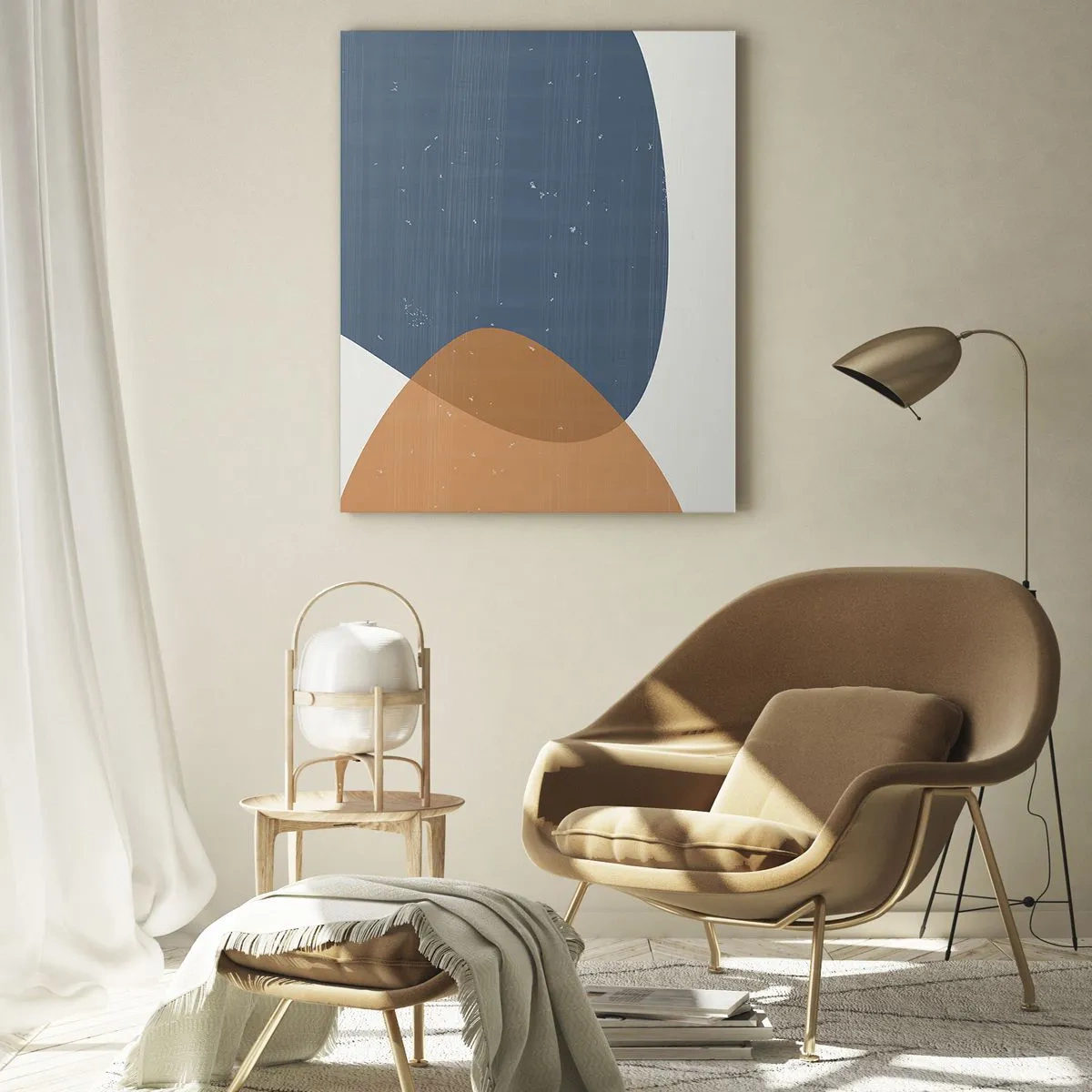 Schilderen op glas - Ovalen en invloeden - 70x100 cm