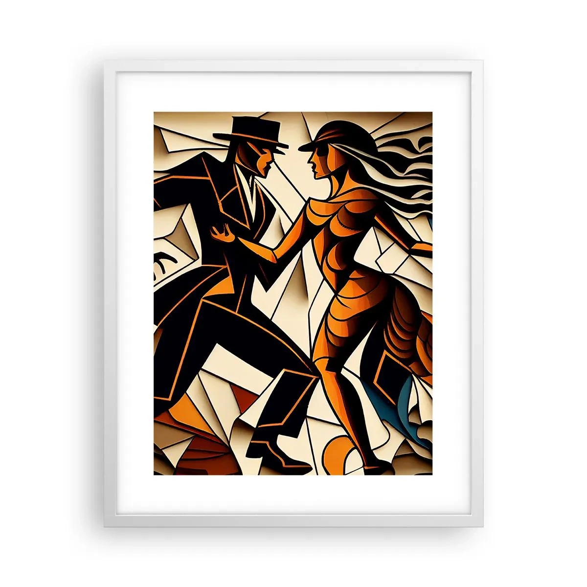 Poster in een witte lijst - Dans van pasie - 40x50 cm