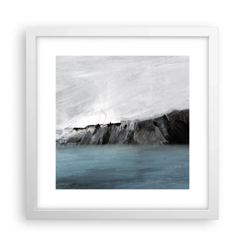 Poster in een witte lijst - Water – aarde: botsing der elementen - 30x30 cm