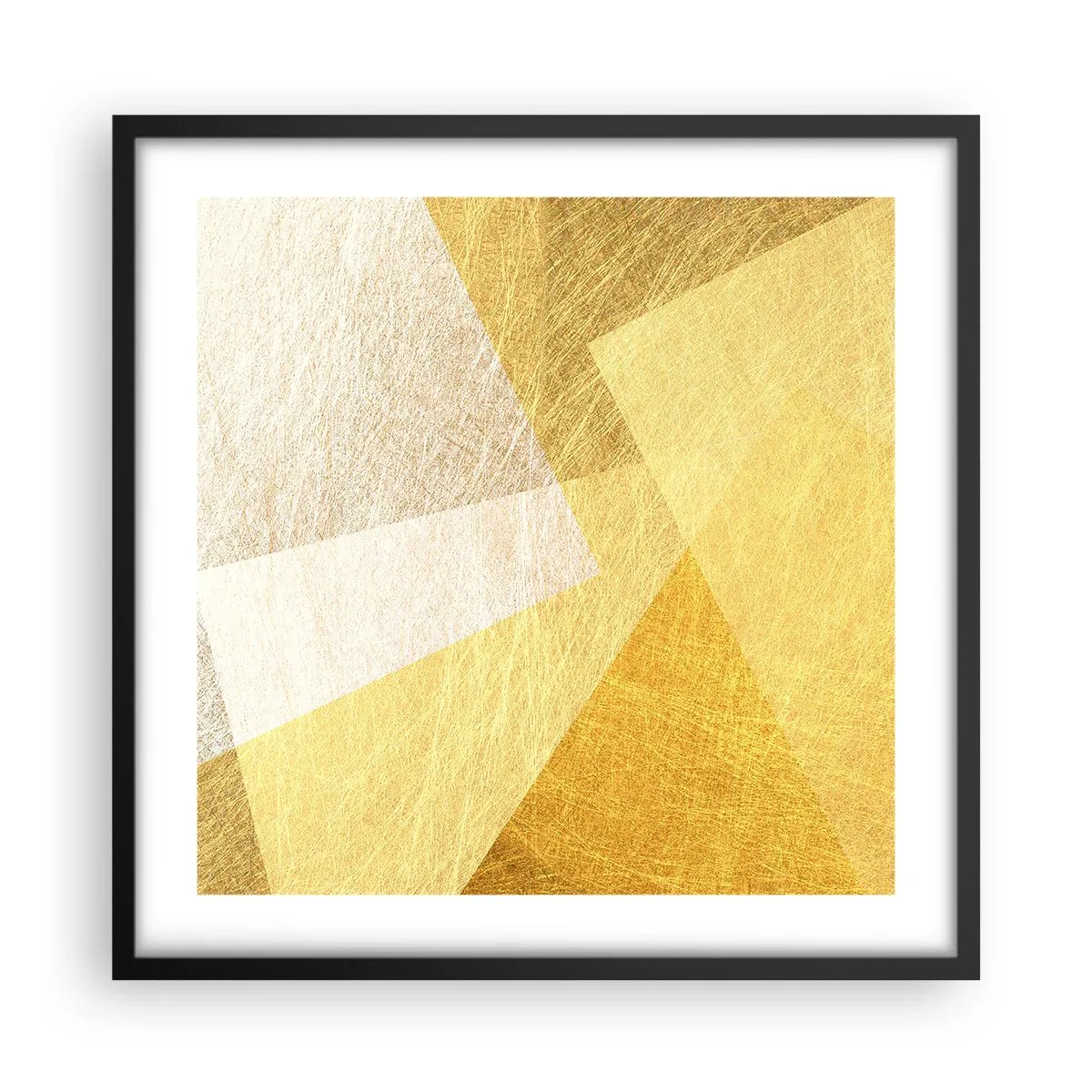 Poster in een zwarte lijst - Geometrie weer - 50x50 cm