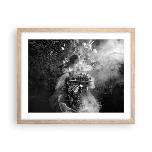 Een poster in een licht eiken lijst - Moeder zelf - Natuur - 50x40 cm