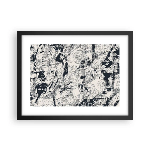 Poster in een zwarte lijst - Interpenetratie van tegenstellingen - 40x30 cm