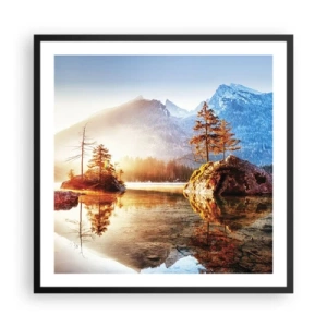 Poster in een zwarte lijst - De natuur in een nieuw licht - 60x60 cm