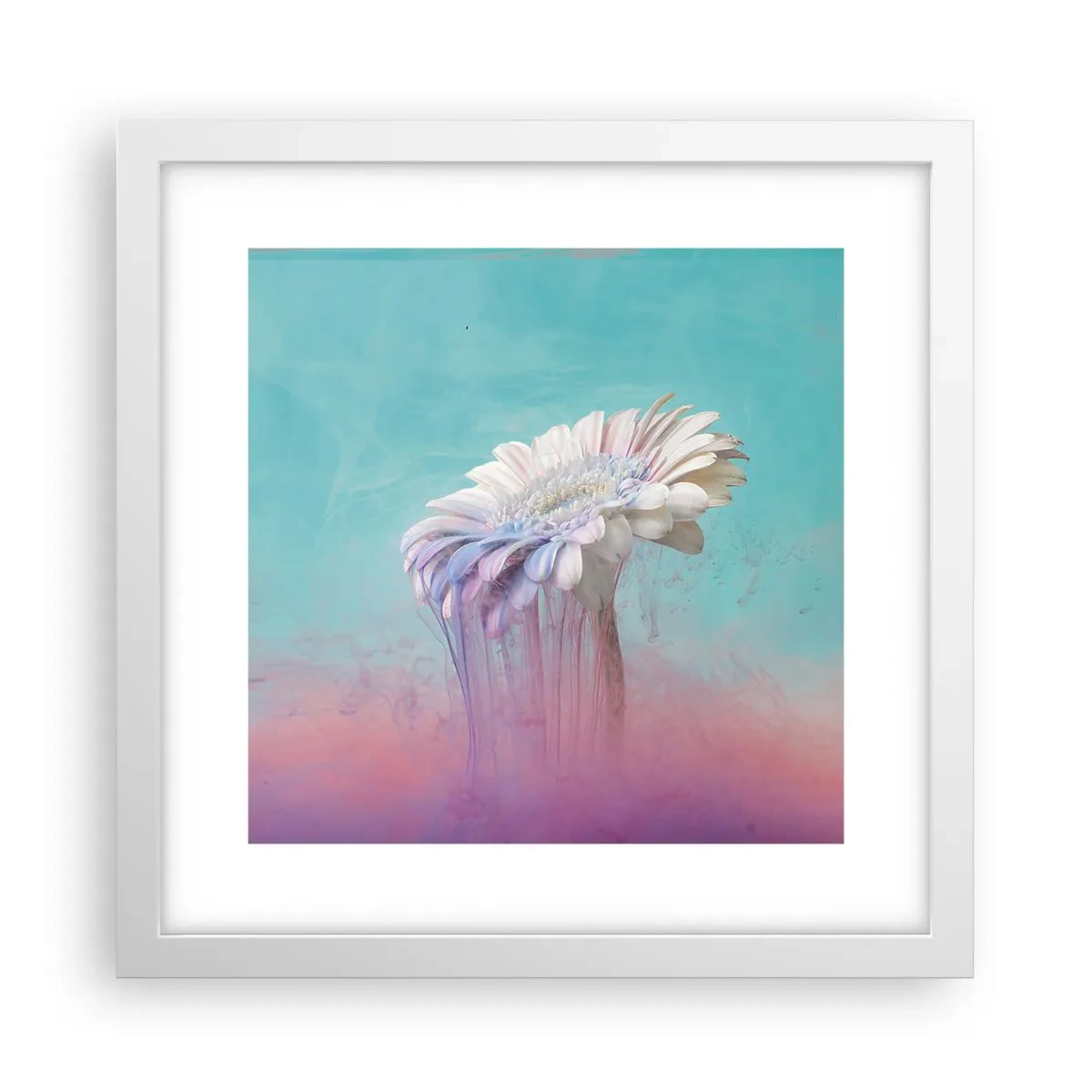 Poster in een witte lijst - De bloemenonderwereld - 30x30 cm