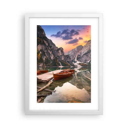 Poster in een witte lijst - Belofte van de dag - 30x40 cm