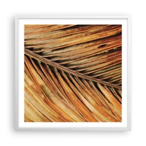 Poster in een witte lijst - Kokos goud - 60x60 cm