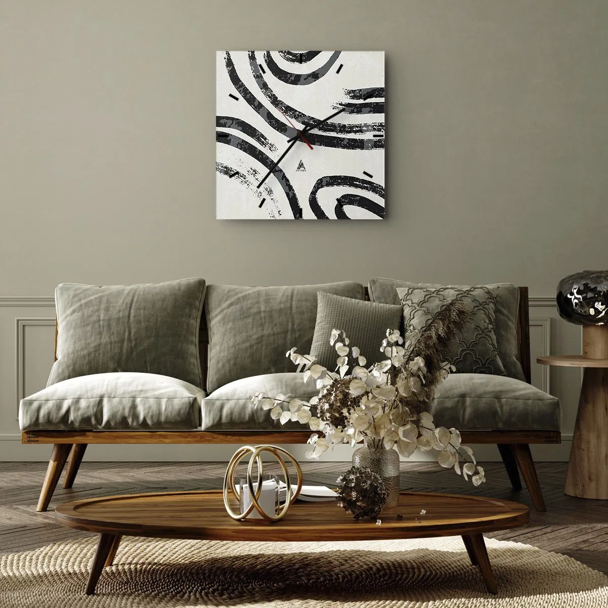 Wandklok - Klok - Half gestopt - 40x40 cm