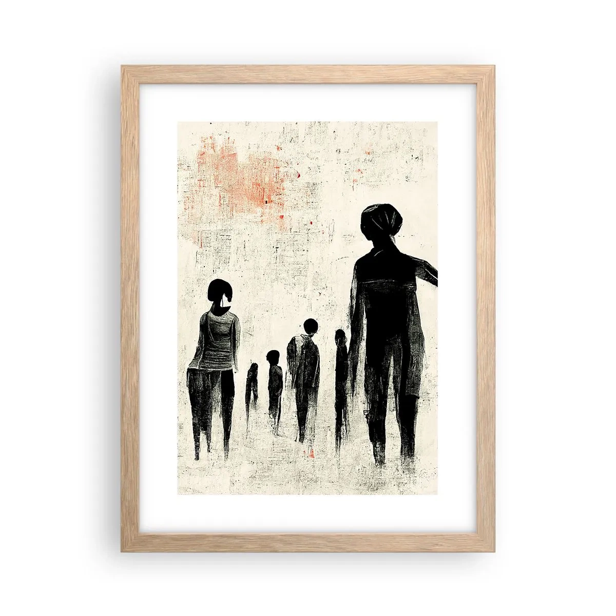 Een poster in een licht eiken lijst - Tegen eenzaamheid - 30x40 cm