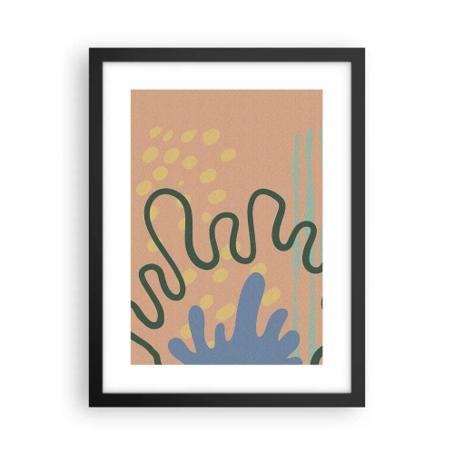 Poster in een zwarte lijst - Abstractie: verscheidenheid van de natuur - 30x40 cm
